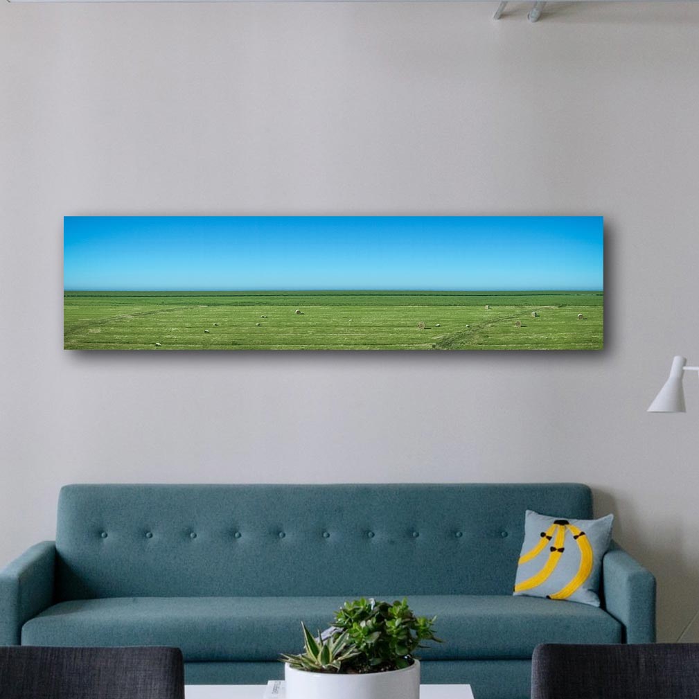 Panoramafoto an einer Wand