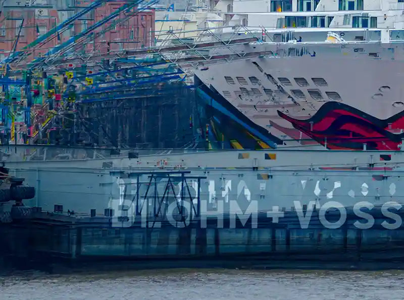 Cruise ship on dry dock