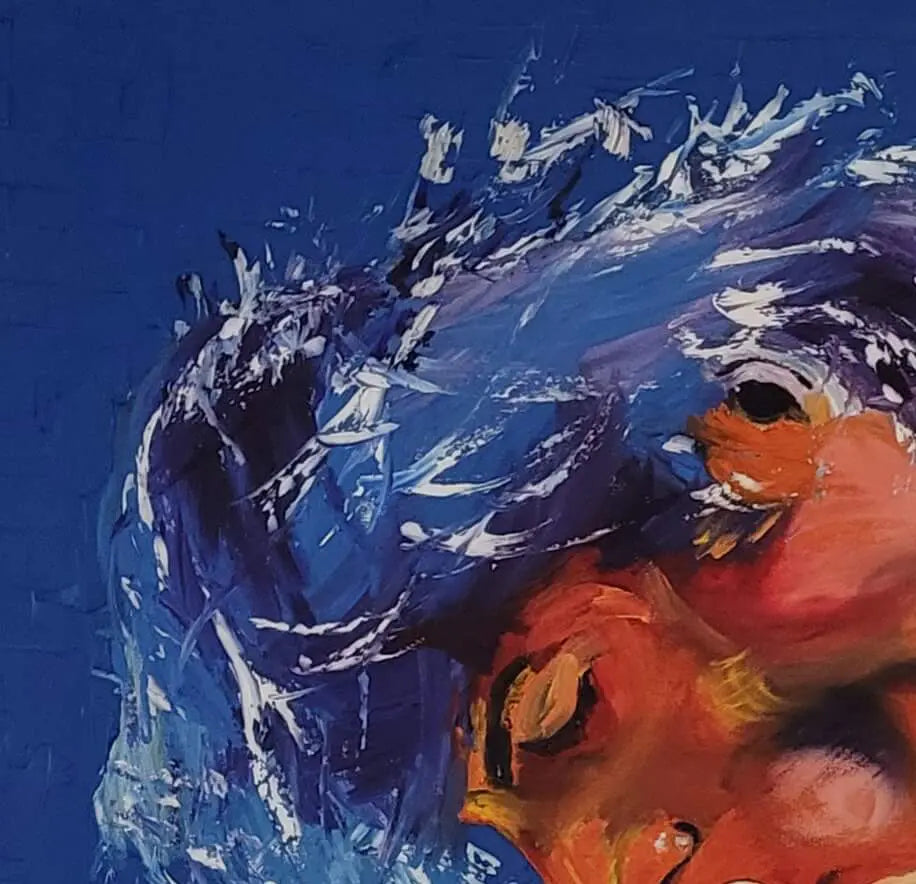 Detailaufnahme Emotions – Grafische Elemente und dynamischer Farbauftrag, Kartografie der Gefühle, Roger Ziereisen | Kunst-Direkt.de