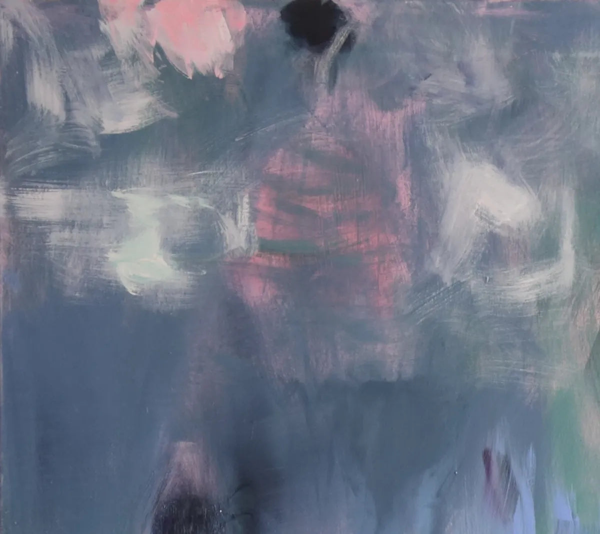 Detailaufnahme The Pond – Lichtspiegelung und Wassertiefe in Acryl, Smaragdgrün und Anthrazit, faszinierende Dreidimensionalität, Marion Schmidtke | Kunst-Direkt.de