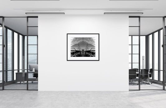 Doppelsicht - Architektur Fotografie - Kunstdruck auf Leinwand, an wand hängend