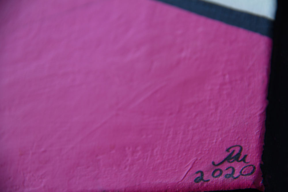 Die Signatur des Künstlers auf der Vorderseite