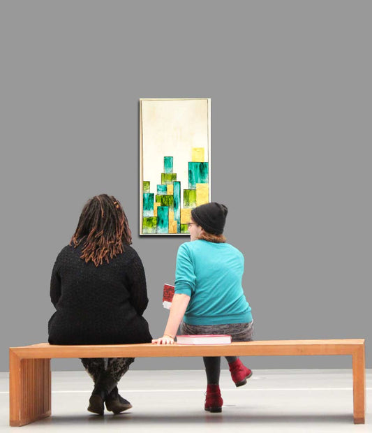 Common City 6 - Abstrakte Stadtansicht - Kunstdruck auf Leinwand, an wand hängend