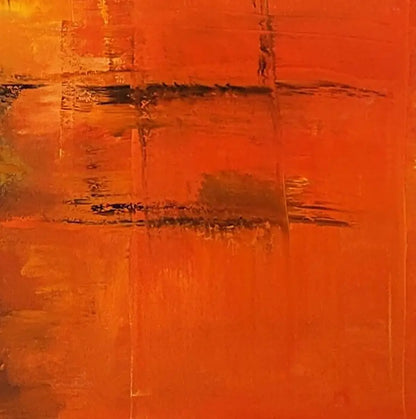 Detailaufnahme Abendtörn – Farbschichten und Relief-Textur des Spachtelgemäldes von Roger Ziereisen | Kunst-Direkt.de
