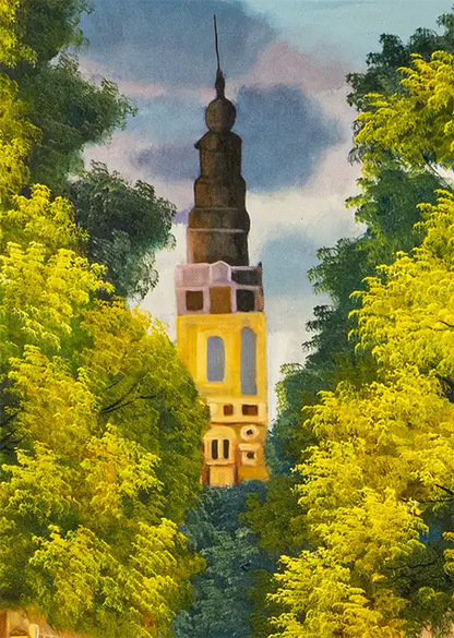 Amsterdam - Stadtansicht - ölgemälde auf Leinwand, hochformat, details