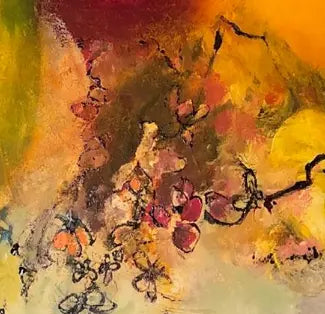 Blütenstaub - Dünenstaub - Abstrakte Kunst - Gemälde auf Leinwand, details