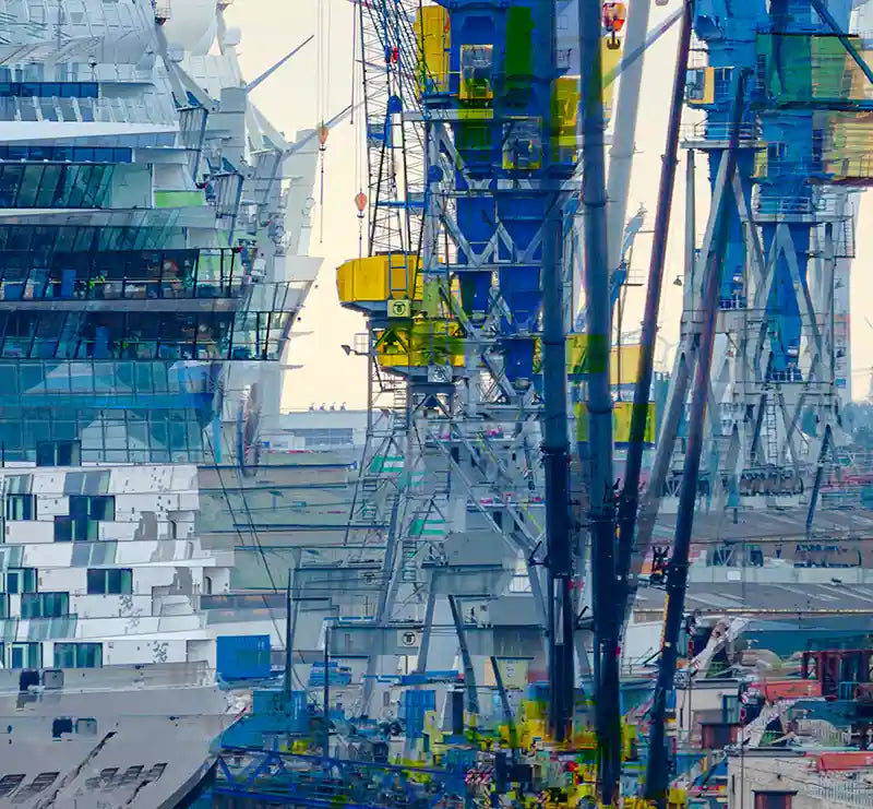 Cruise ship on dry dock