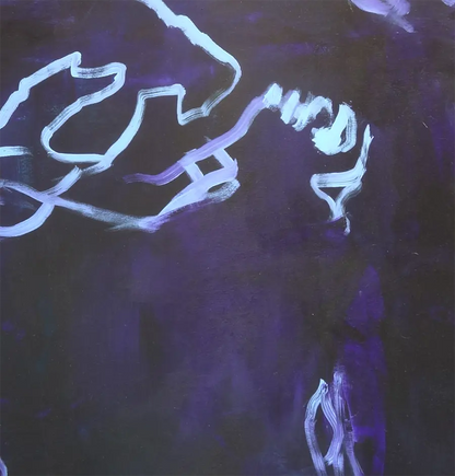 Detailaufnahme Deep Sea – Schwebende Farbschichten in Tiefblau und Türkis, Marion Schmidtke | Kunst-Direkt.de
