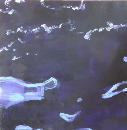 Detailaufnahme Deep Sea – Lichtreflexe und Farbtiefe der Tiefsee, abstrakte Maltechnik, Marion Schmidtke | Kunst-Direkt.de
