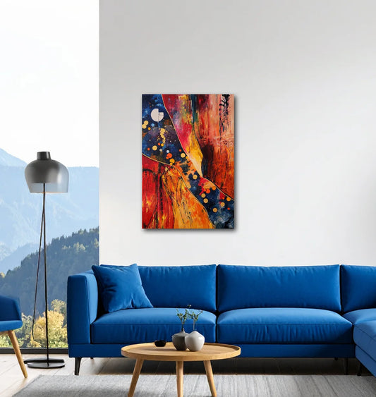 Großformatiges Ölgemälde Der Perlenfluss von Roger Ziereisen als Statement-Piece im modernen Wohn- oder Bürobereich, Kunst-Direkt.de / Newart.gallery