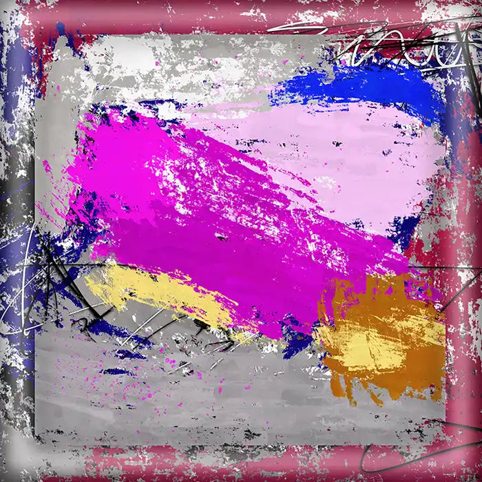 Die Welt wie wir sie kennen - Abstrakte Kunst - Kunstdruck auf Leinwand, format quadrat