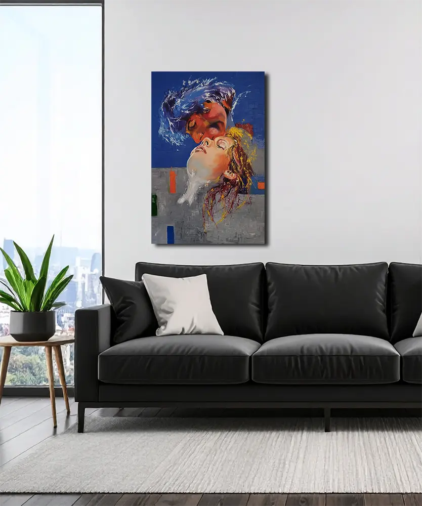 Emotions von Roger Ziereisen an der Wand – Tiefenpsychologisches Ölgemälde, 80x120 cm, Öl auf Leinwand | Kunst-Direkt.de
