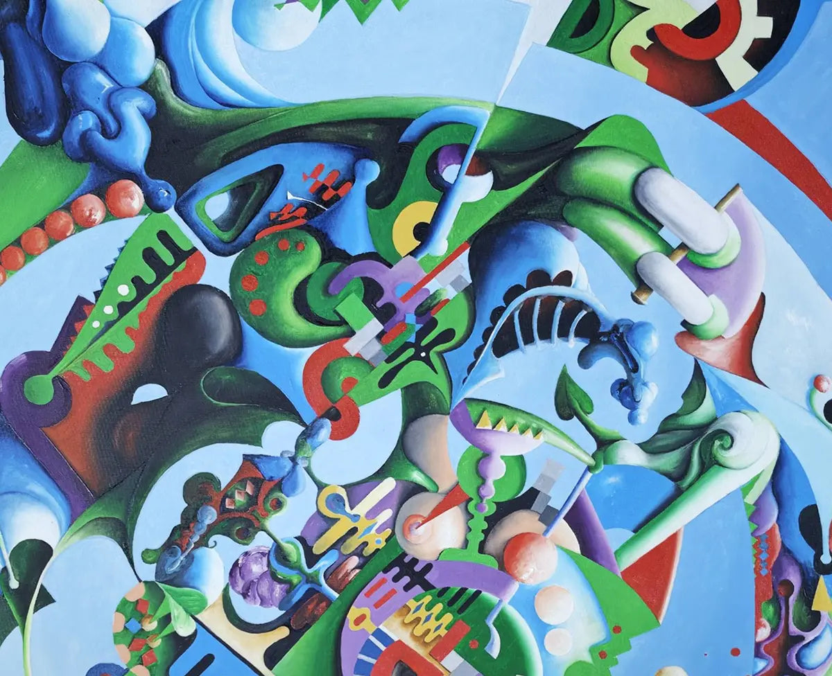 Gegenlaeufige Konstellationen, Ölgemälde, abstrakt, details struktur, Dieter Roth, 120x140cm, Kunst-Direkt.de