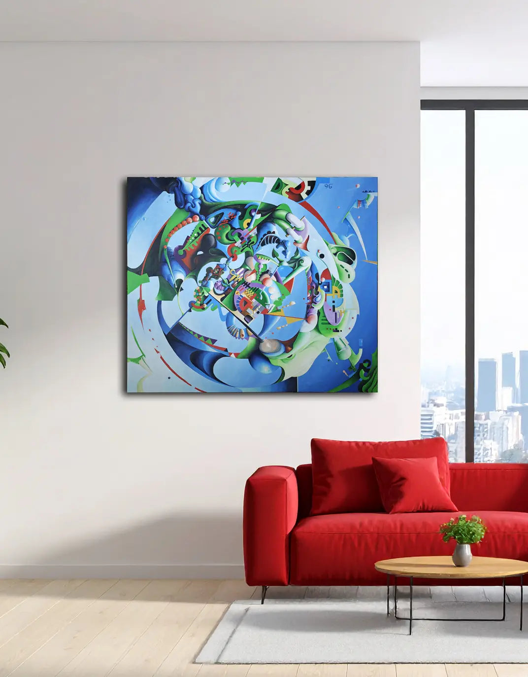 Gegenlaeufige Konstellationen, Ölgemälde, abstrakt, an wand hängend, Dieter Roth, 120x140cm, Kunst-Direkt.de