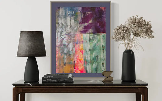 Lebensbaum - Abstrakte Kunst - Acrylgemälde auf Leinwand, an wand hängend