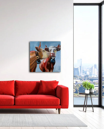 Liebe ist roh von Christel Keller an der Wand – Fineart Print auf Leinwand, 80x80 cm, 4cm Galerie-Keilrahmen | Kunst-Direkt.de
