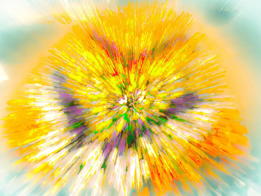Schmetterling abstrakt auf einer gelben Blüte