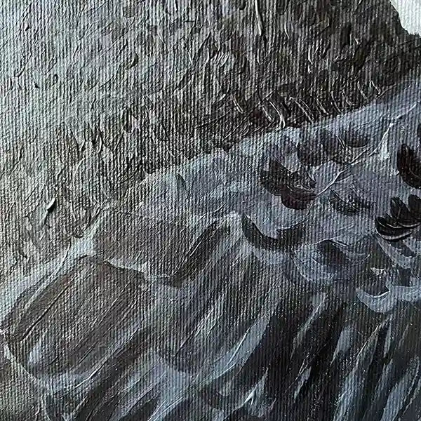 Acrylgemälde eine Tukans, Realistisch und farbenfroh, Detailansicht Gefieder des Tukans