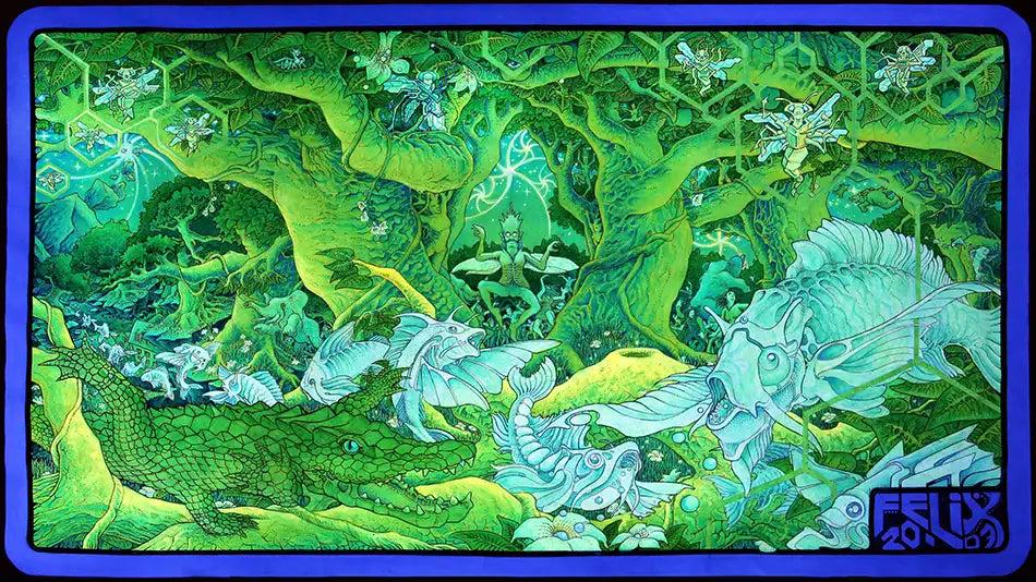 Fish Dances - Abstrakte Kunst - Kunstdruck auf Aluminium