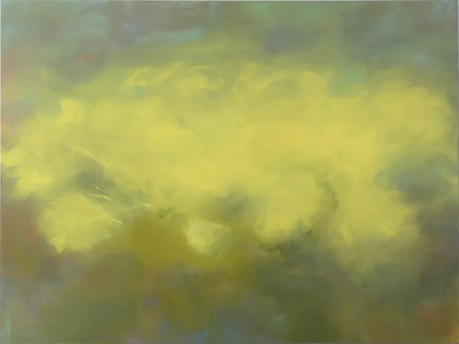 acrylgemälde, abstraktes und lichtvoll, gelb leuchtend, 120 x 160 cm, Marion Schmidtke, Kunst-Direkt.de