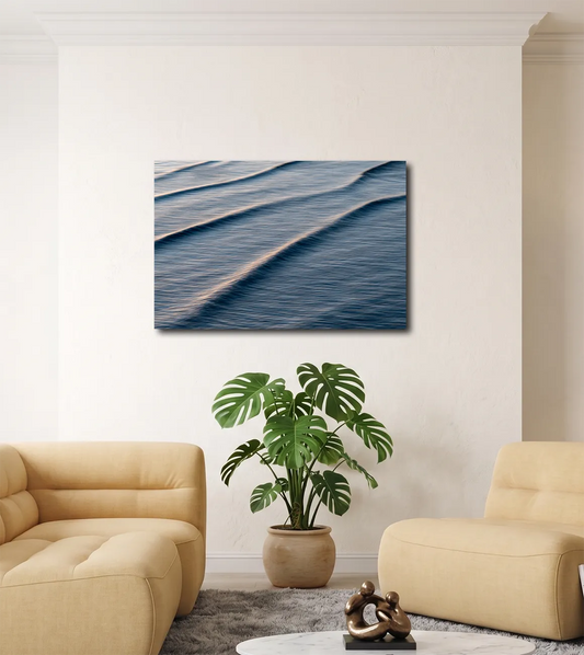 Großformatige maritime Fotokunst Rhymes von Malte Lüdemann als elegantes Wandbild im modernen Wohn- oder Bürobereich