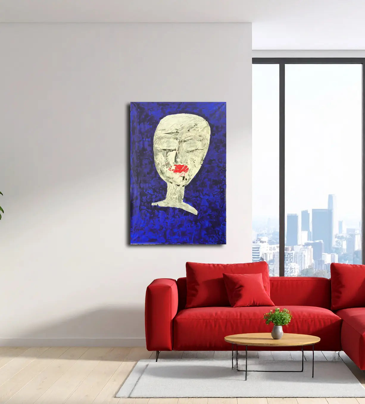 Silent Echo von Gerd Leins an der Wand – Original-Acrylgemälde, 106x160 cm, abstrakter Expressionismus, Großformat | Kunst-Direkt.de
