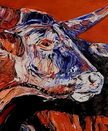 Detailaufnahme Taurus IV – Seismographische Farbschichten in Violett und Mitternachtsblau, Roger Ziereisen | Kunst-Direkt.de
