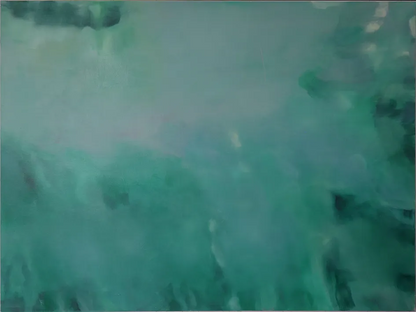 der transparente grüne Ozean, lichtreflexe auf der Oberfläche, querformat 