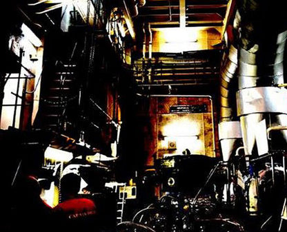 der maschinenraum des Museumsschiffs Cap san diego, weitwinkelaufnahme, detailaufnahme