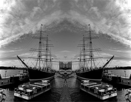 Doppelsicht - Architektur Fotografie - Kunstdruck auf Leinwand