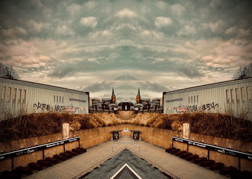 Landungsbrücken doppelt - Hamburg Landungsbrücken - Fotografie Kunstdruck