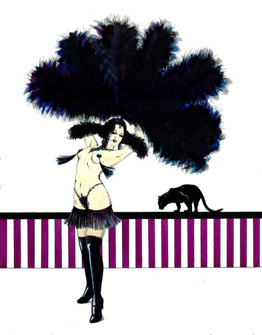 Minouche von Marabou - Katzenportrait -Zeichnung auf Holz