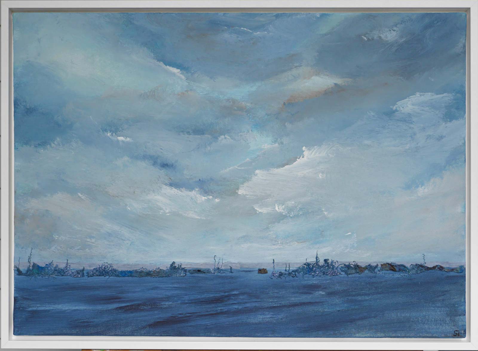 SKY-LINE No 143 - Abstrakte Landschaft, Acrylgemälde auf Leinwand