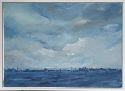 SKY-LINE No 143 - Abstrakte Landschaft, Acrylgemälde auf Leinwand