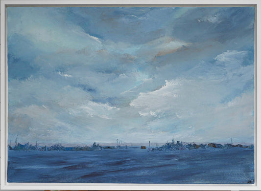 SKY-LINE No 143 - Abstrakte Landschaft, Acrylgemälde auf Leinwand