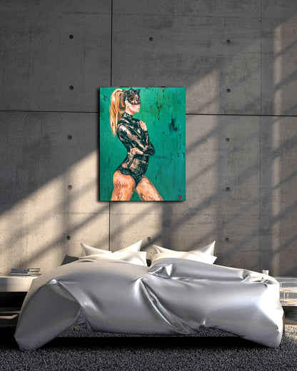 Sinah Kunstdruck Grün Raumansicht - Aileen Clausager