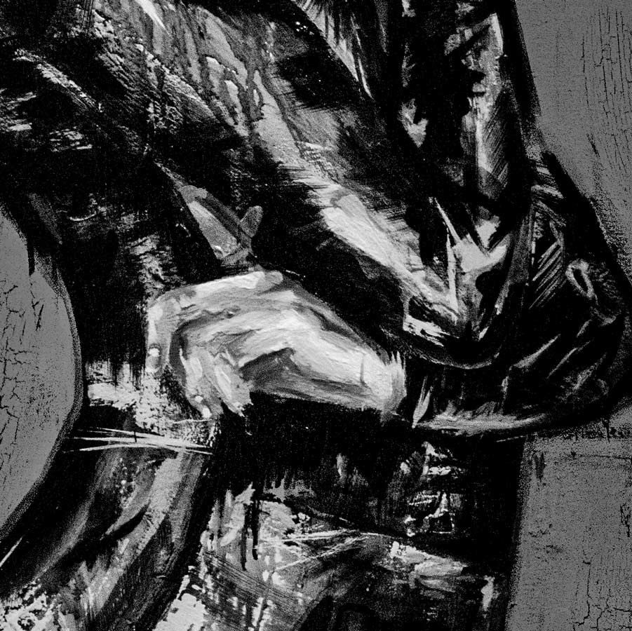 Fineart Print, Frau mit Maske, aileen Clausager - Museumsqualität, schwarz weiß, details,verschiedene Abmessungen, Kunst-Direkt.de